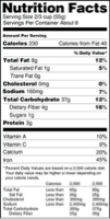 Old USDA nutrition facts label
